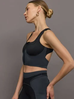 aSMC Two-Tone Zipped Crop