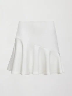 Asymmetrical Flounce Tennis Skirt in Scuba