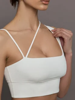 Asymmetrical Strappy Bra in Diamond Compression
