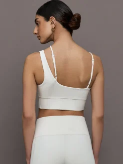 Asymmetrical Strappy Bra in Diamond Compression