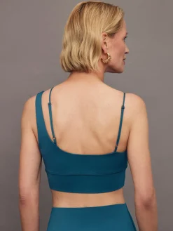 Asymmetrical Strappy Bra in Diamond Compression