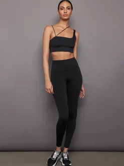 Asymmetrical Strappy Bra in Diamond Compression