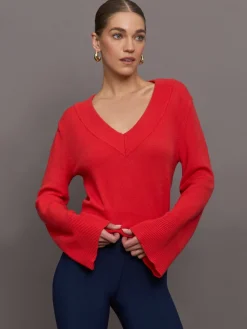 Bell Sleeve Off Shoulder Sweater