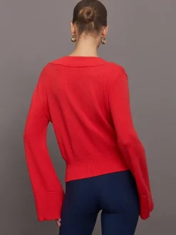 Bell Sleeve Off Shoulder Sweater