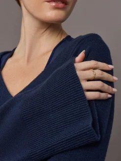 Bell Sleeve Off Shoulder Sweater