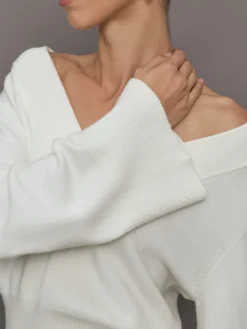 Bell Sleeve Off Shoulder Sweater