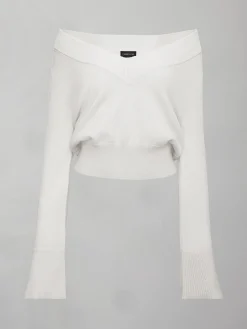 Bell Sleeve Off Shoulder Sweater