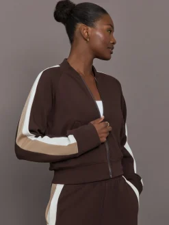 Bomber with Contrast Stripe in Scuba