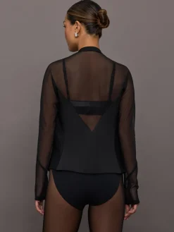 Bronte Mesh Sleeve Knit Jacket