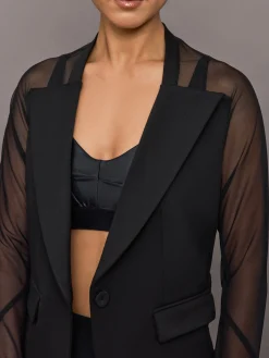 Bronte Mesh Sleeve Knit Jacket