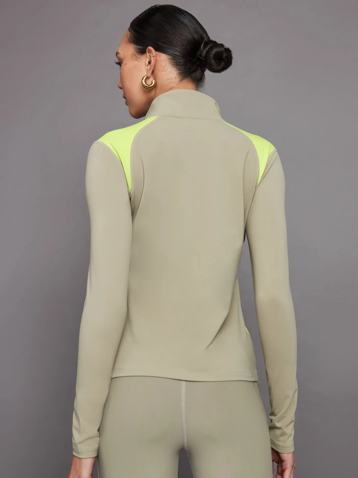 Colorblock Half Zip Top in Melt