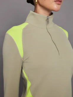 Colorblock Half Zip Top in Melt
