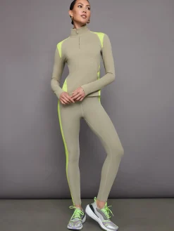 Colorblock Half Zip Top in Melt