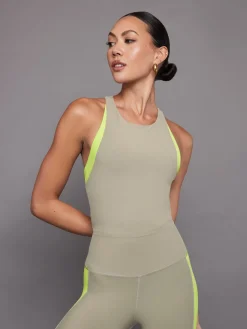 Colorblock High Neck Tank