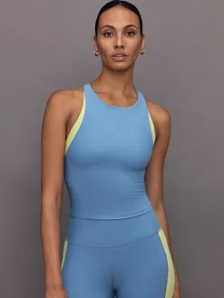 Colorblock High Neck Tank