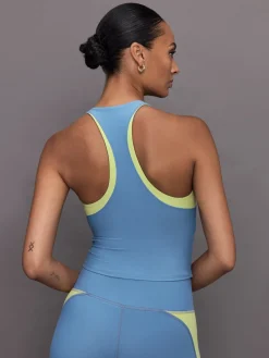 Colorblock High Neck Tank