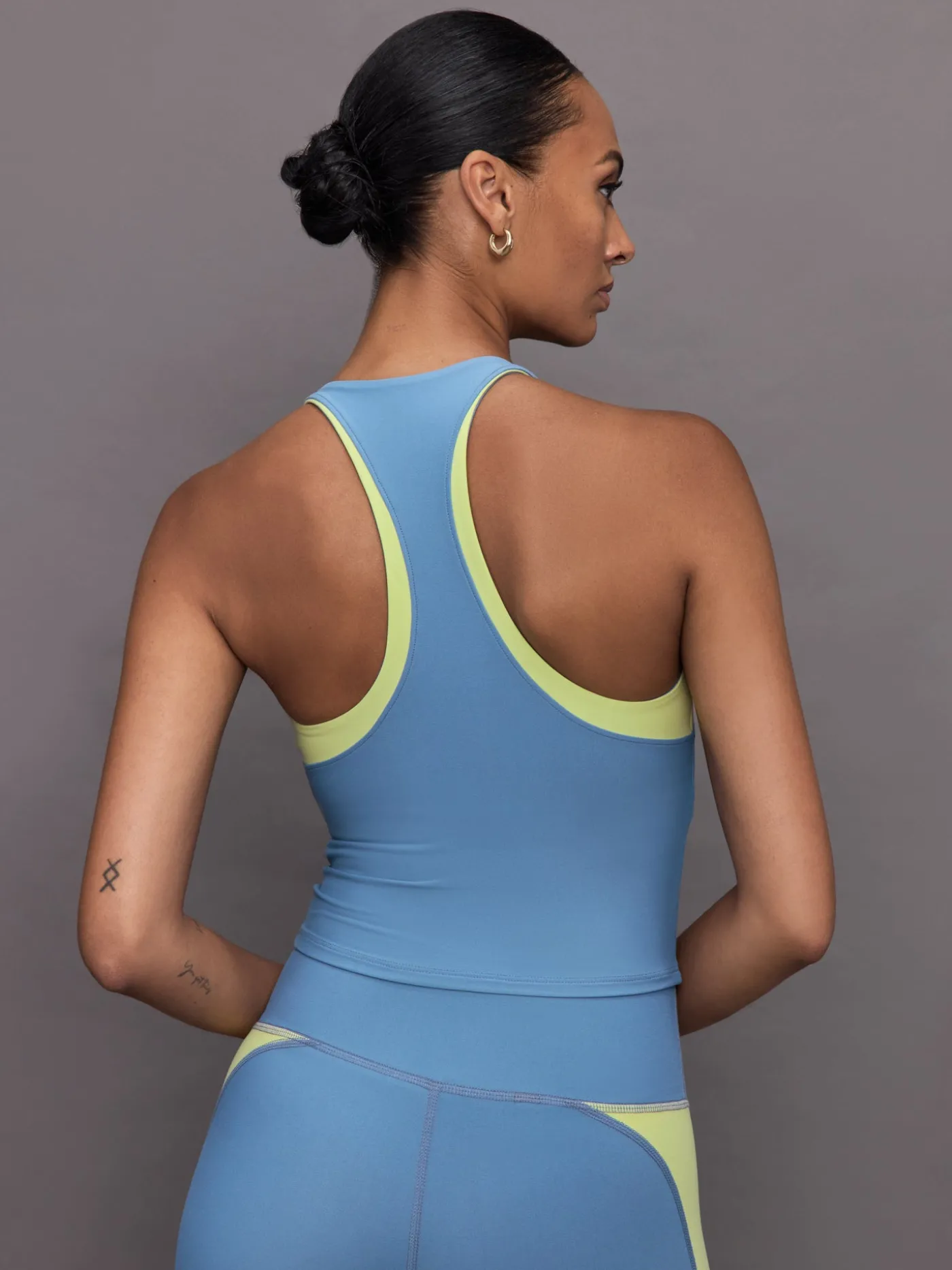 Colorblock High Neck Tank