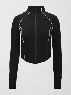 Colorblock Mock Neck Corset Zip in Melt