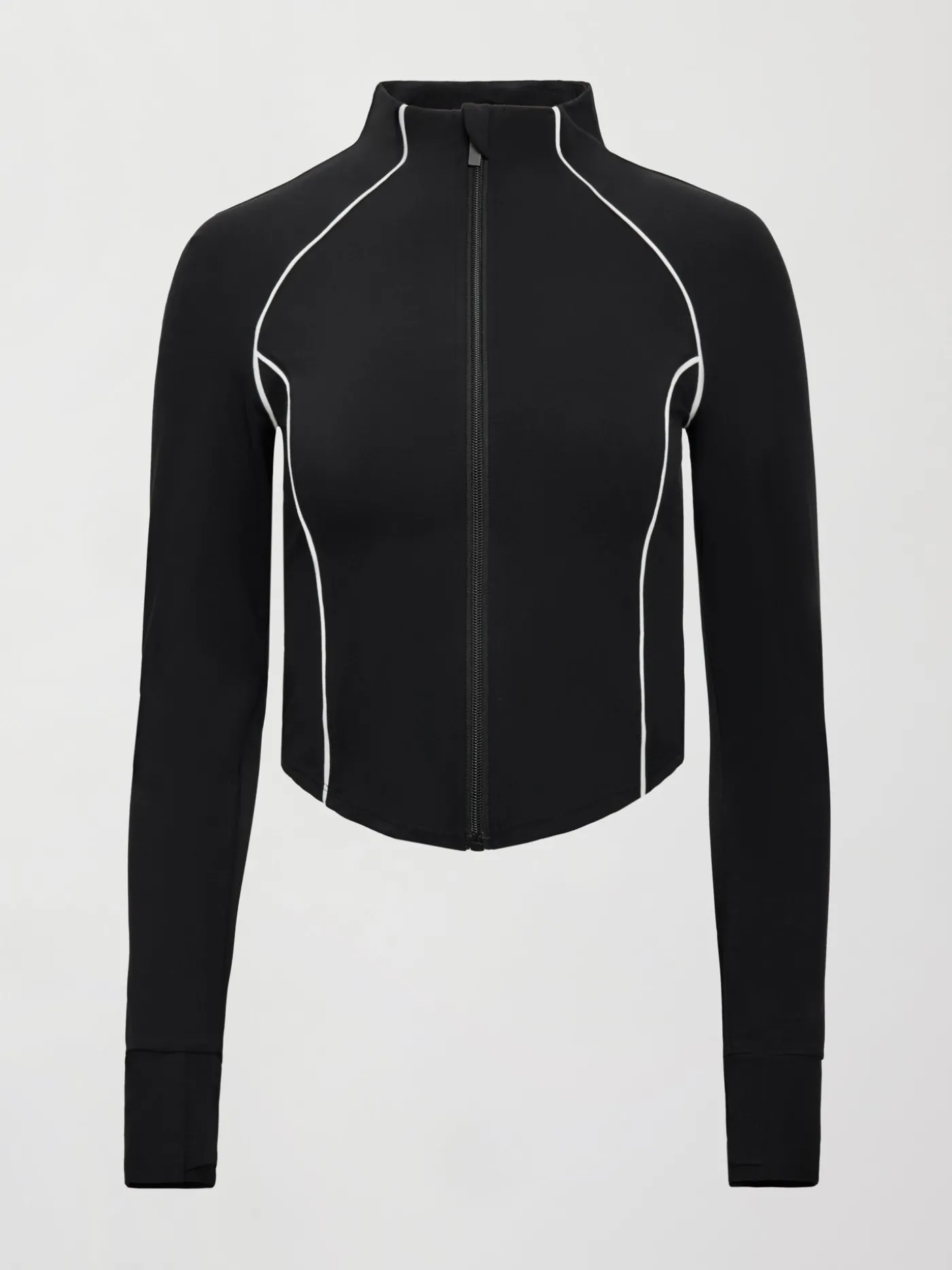 Colorblock Mock Neck Corset Zip in Melt