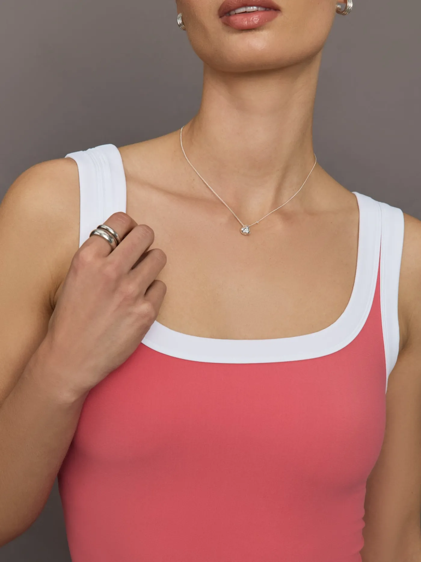 Colorblock Scoop Tank in Melt