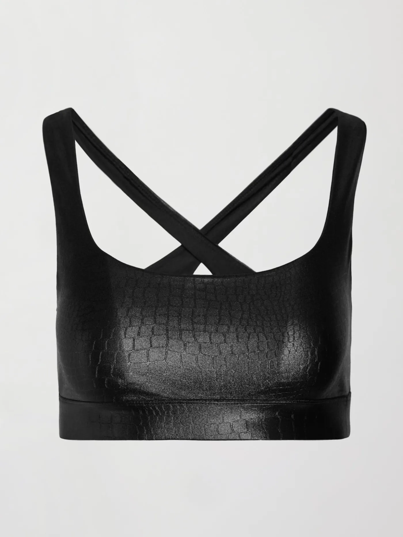 Criss Cross Bra in Crocodile Takara Shine