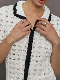 Crochet Button Front Top