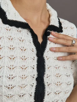 Crochet Button Front Top