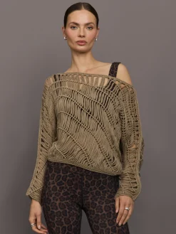 Crochet Off Shoulder Sweater
