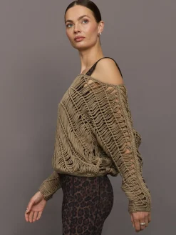 Crochet Off Shoulder Sweater