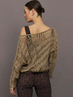 Crochet Off Shoulder Sweater