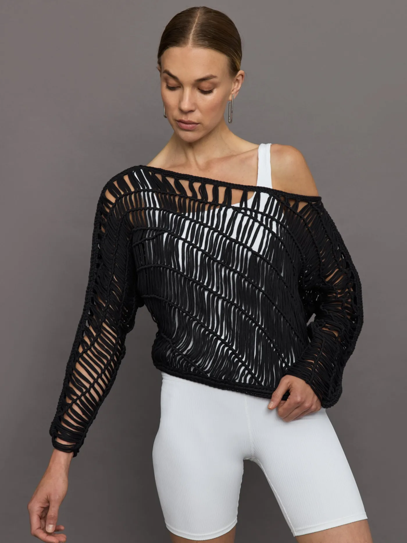 Crochet Off Shoulder Sweater