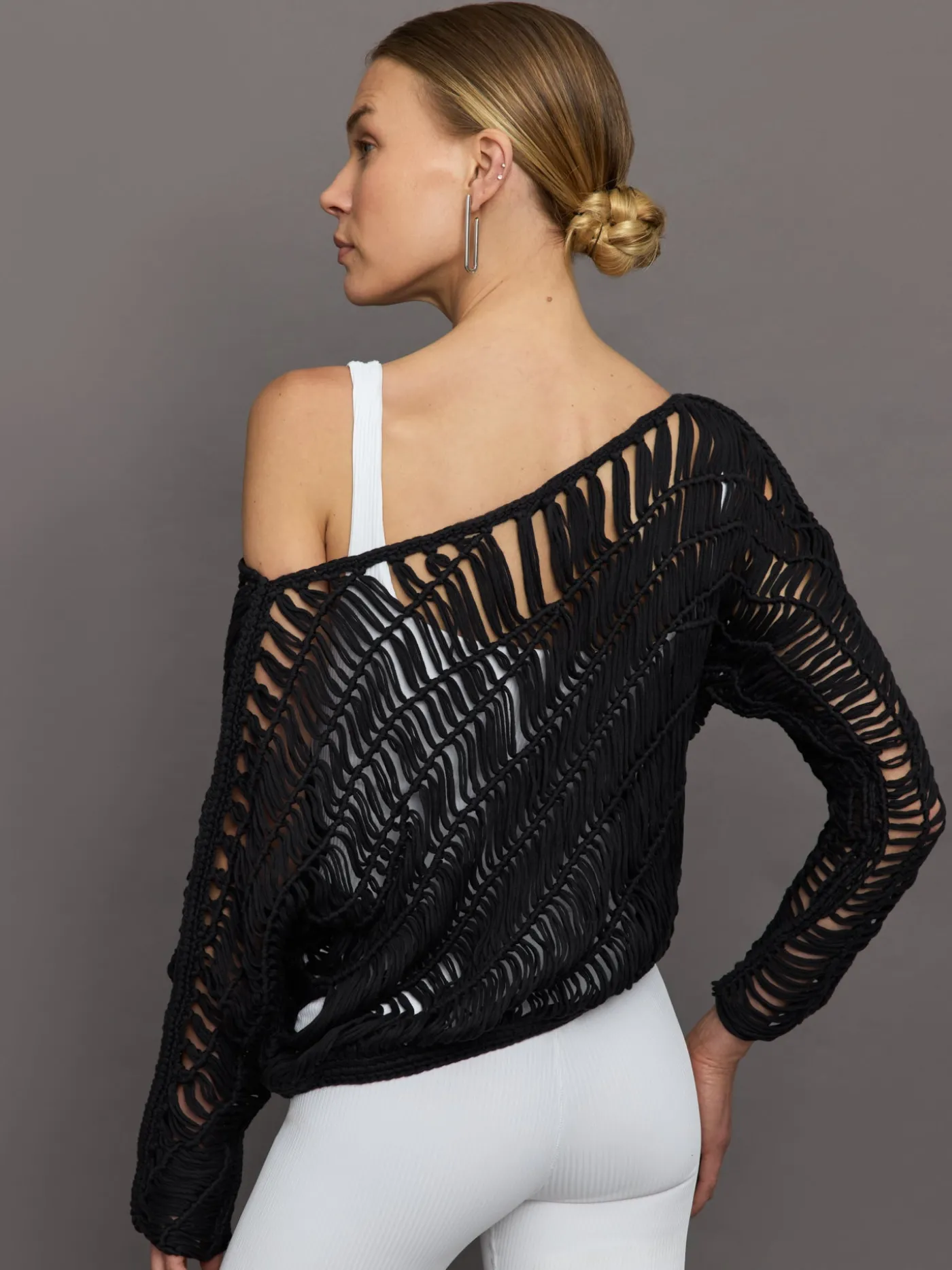Crochet Off Shoulder Sweater