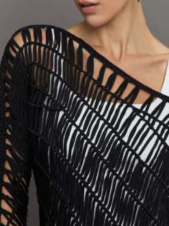 Crochet Off Shoulder Sweater