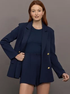 Double Breasted Blazer in Scuba