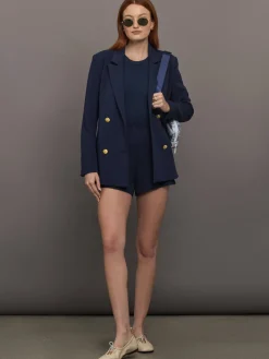 Double Breasted Blazer in Scuba