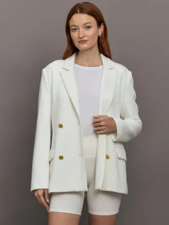 Double Breasted Blazer in Scuba