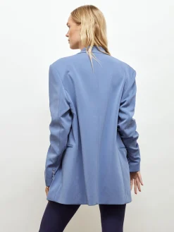 Double-Breasted Scuba Blazer