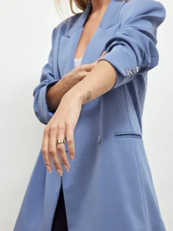 Double-Breasted Scuba Blazer