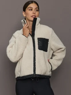 Faux Leather Sherpa Jacket