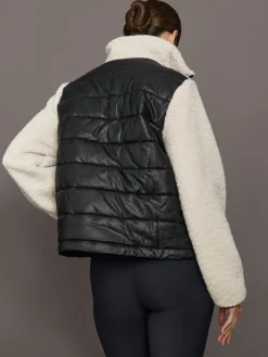 Faux Leather Sherpa Jacket