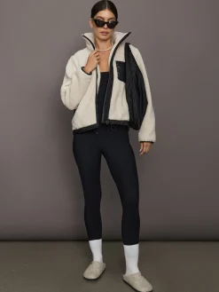 Faux Leather Sherpa Jacket