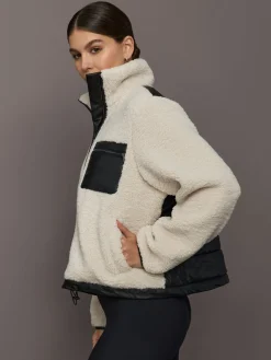 Faux Leather Sherpa Jacket