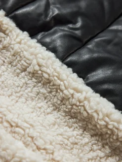Faux Leather Sherpa Jacket