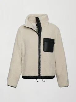Faux Leather Sherpa Jacket