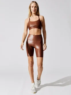 Flat Twist Cross Back Bra In Takara Shine