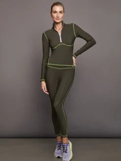 Fleece Back Half Zip Top