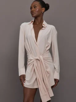 Four Sleeve NK Shirt Mini Dress