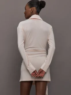 Four Sleeve NK Shirt Mini Dress