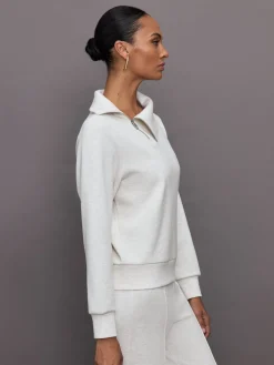 Half Zip Asymmetrical Pullover in Interlock