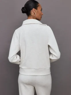 Half Zip Asymmetrical Pullover in Interlock
